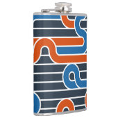 Geometrische verdraaide lijnen  heupfles (Rechts)