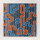 Geometrische verdraaide lijnen  legpuzzel (Horizontaal)