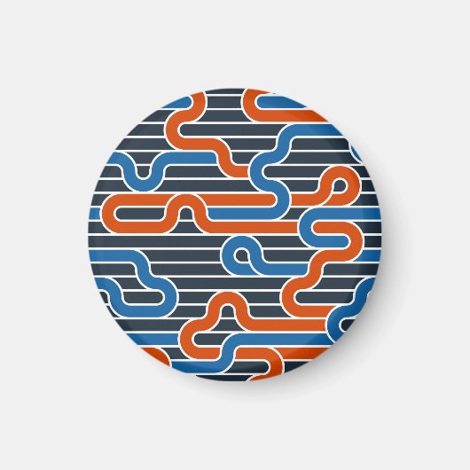 Geometrische verdraaide lijnen  magneet (Voorkant)