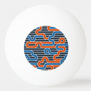 Geometrische verdraaide lijnen pingpongbal