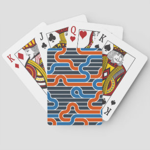 Geometrische verdraaide lijnen pokerkaarten