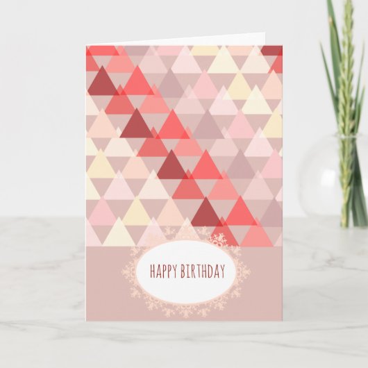 Geometrische verjaardag in Opal Kaart (Voorkant)