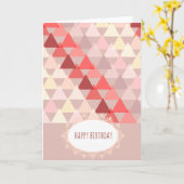 Geometrische verjaardag in Opal Kaart (Gele Bloem)