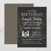 Geometrische verjaardag Lunch Party Uitnodiging (Voorkant / Achterkant)