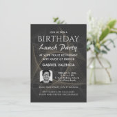 Geometrische verjaardag Lunch Party Uitnodiging (Staand voorkant)