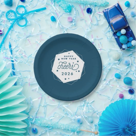 Geometrische verklikker | Eve-partij nieuwjaar Papieren Bordje (Feest)