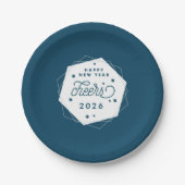 Geometrische verklikker | Eve-partij nieuwjaar Papieren Bordje (Voorkant)