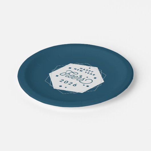Geometrische verklikker | Eve-partij nieuwjaar Papieren Bordje (Gekanteld)