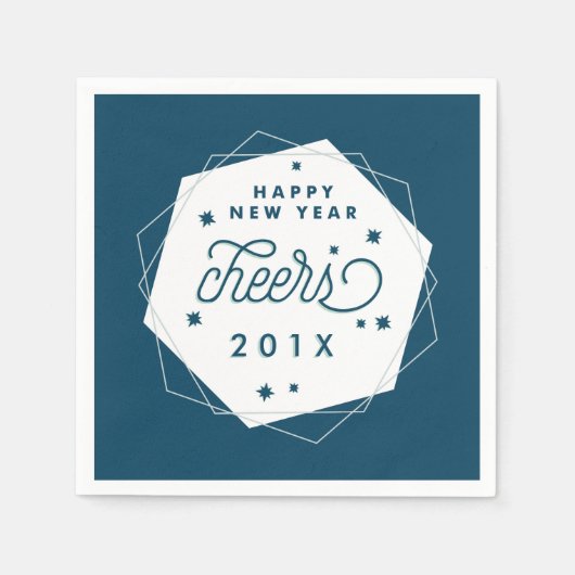 Geometrische verklikker | Eve-partij nieuwjaar Servetten (Voorkant)