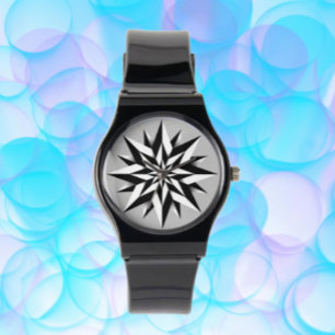 Geometrische verlichting horloge