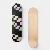 Geometrische verloopblokken op zwart persoonlijk skateboard (Voorkant)