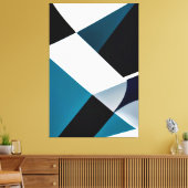 Geometrische Verlopen Canvas Afdruk (Insitu (Woonkamer))