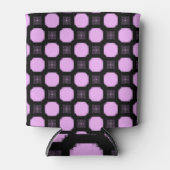 Geometrische versiering in roze en zwart. blikjeskoeler (Voorkant)