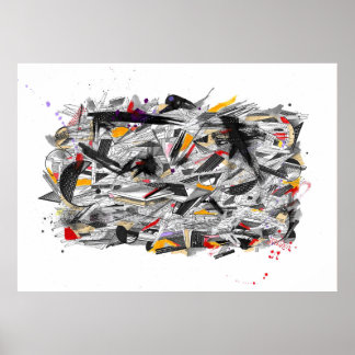 Geometrische verstuiving poster