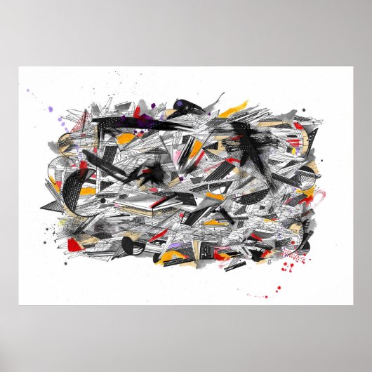 Geometrische verstuiving poster (Voorkant)