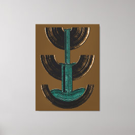 Geometrische Verticale Abstracte Compositie Canvas Afdruk