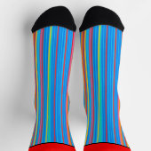 Geometrische verticale strepen Rood bovenaan Sokken (Top)