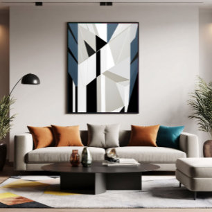 Geometrische Verticaliteit Canvas Afdruk