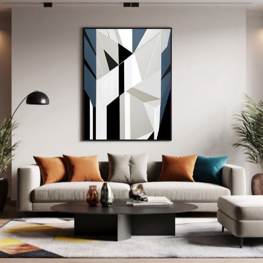Geometrische Verticaliteit Canvas Afdruk