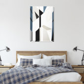 Geometrische Verticaliteit Canvas Afdruk (Insitu (Slaapkamer))