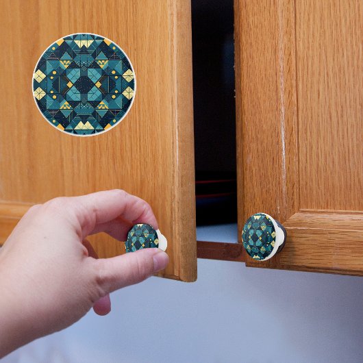 Geometrische vervagen keramische knop