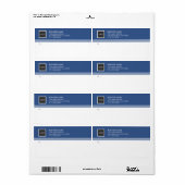 Geometrische verzendlabels voor zakelijke Logo Etiket (Full Sheet)