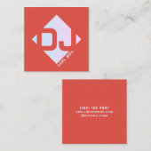 geometrische vetbedekking met roboïde vierkante visitekaartje (Voorkant / Achterkant)