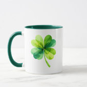 Geometrische vierbladige klaver St. Patrick's Day  Mok (Links)