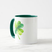 Geometrische vierbladige klaver St. Patrick's Day  Mok (Voorkant links)