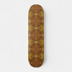 Geometrische vierhoekbloemontwerp Honeycomb Persoonlijk Skateboard