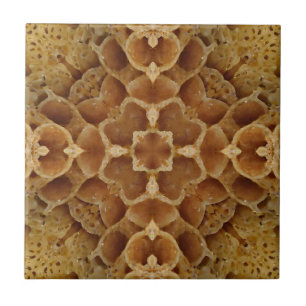Geometrische vierhoekbloemontwerp Honeycomb Tegeltje