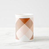 Geometrische vierkant Abstractie 16 Porselein Kop (Voorkant)