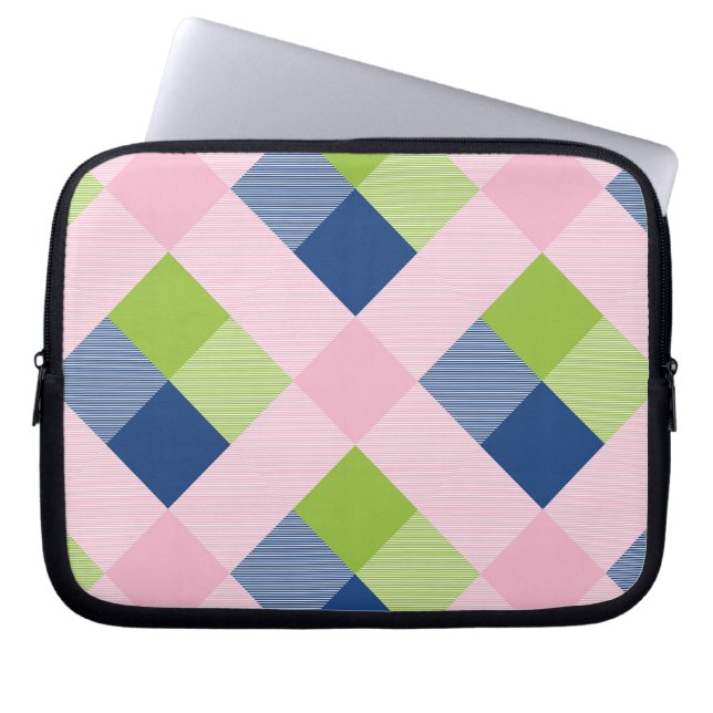 Geometrische vierkant Abstractie 18 Laptop Sleeve (Voorkant)
