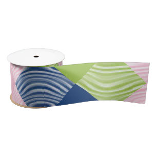 Geometrische vierkant Abstractie 18 Satijnen Lint