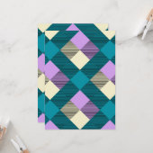 Geometrische vierkant Abstractie 20 Kaart (Voorkant / Achterkant in situ)