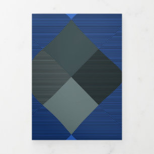 Geometrische vierkant Abstractie 21 Drieluik Wenskaart