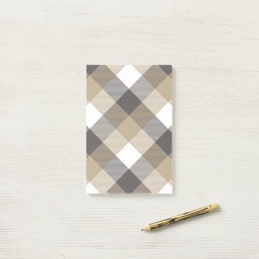 Geometrische vierkant Abstractie 2 Post-it® Notes (Op bureau)