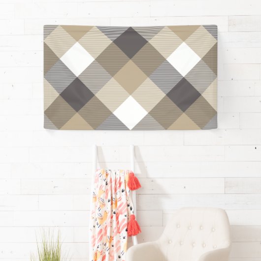 Geometrische vierkant Abstractie 2 Spandoek (Insitu)