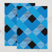 Geometrische vierkant Abstractie 3 Bedankkaart (Voorkant / Achterkant)