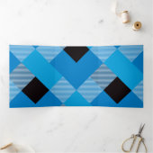 Geometrische vierkant Abstractie 3 Drieluik Wenskaart (Binnen)