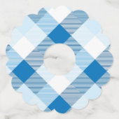 Geometrische vierkant Abstractie 6 Wijnglaslabel (Achterkant)