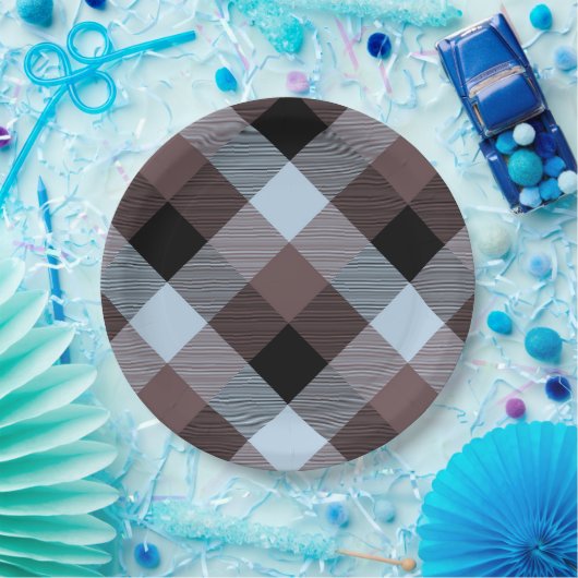 Geometrische vierkant Abstractie 8 Papieren Bordje (Feest)