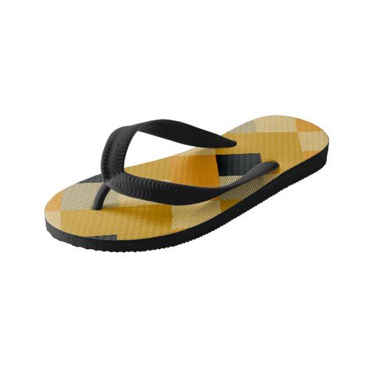 Geometrische vierkant Abstractie 9 Kinder Teenslippers (Schuin)