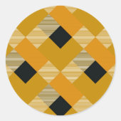 Geometrische vierkant Abstractie 9 Ronde Sticker (Voorkant)