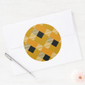 Geometrische vierkant Abstractie 9 Ronde Sticker (Envelop)