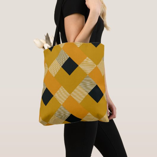 Geometrische vierkant Abstractie 9 Tote Bag (Dichtbij)