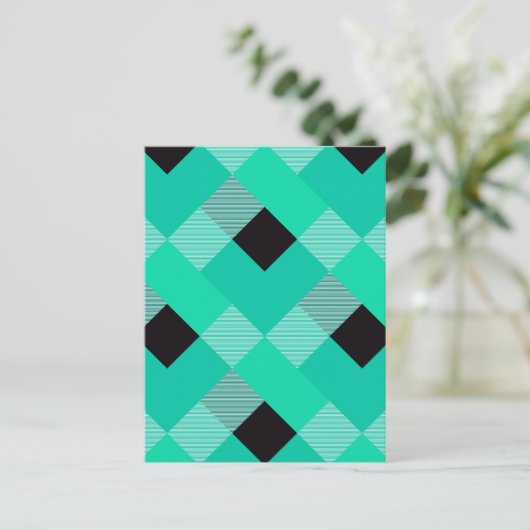 Geometrische vierkant afwijking 10 briefkaart (Staand voorkant)