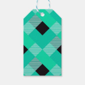 Geometrische vierkant afwijking 10 cadeaulabel (Voorkant)