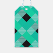Geometrische vierkant afwijking 10 cadeaulabel (Achterkant)