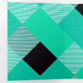 Geometrische vierkant afwijking 10 drieluik wenskaart (Binnenzijde eerst)